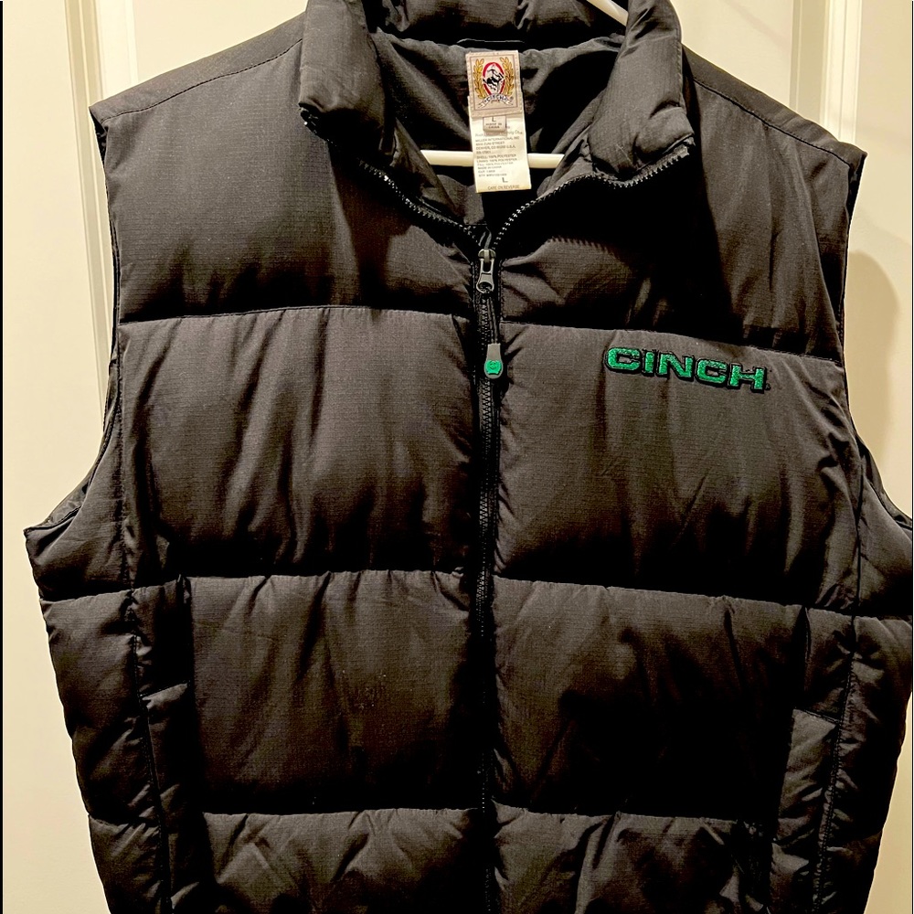 Cinch Black Puffer Vest Large